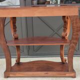 Old curved wooden console