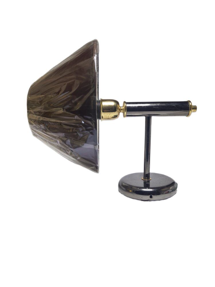 Art Deco brass wall lamp, Poland, 1980s