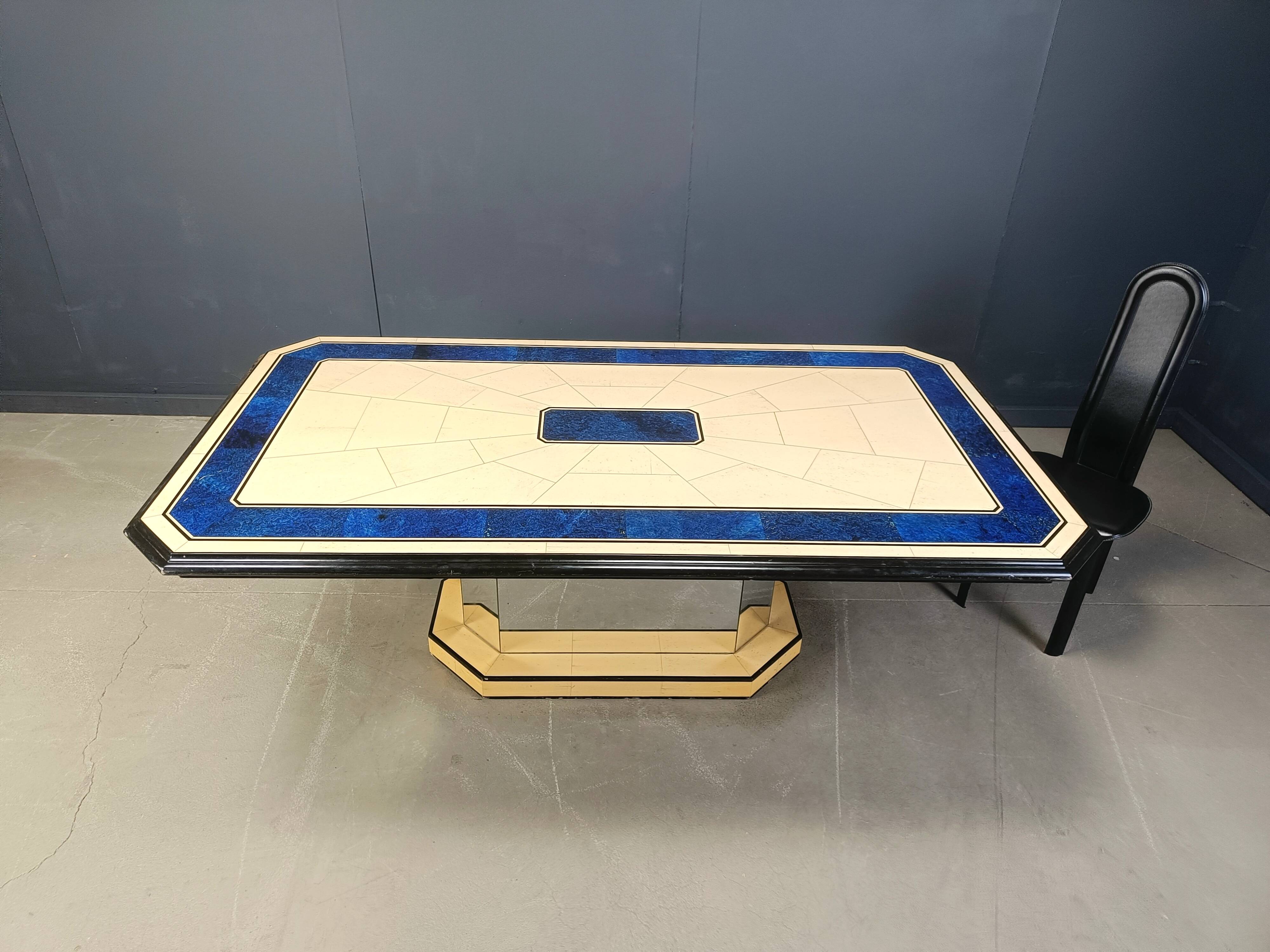 Vintage lacquered dining table, 1970s
