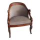 Antique armchair, Restoration style, swan neck