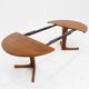 Vintage Danish round extendable dining table from the 1960s, Denmark.
