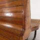 Banc de train en teck double face, années 1930