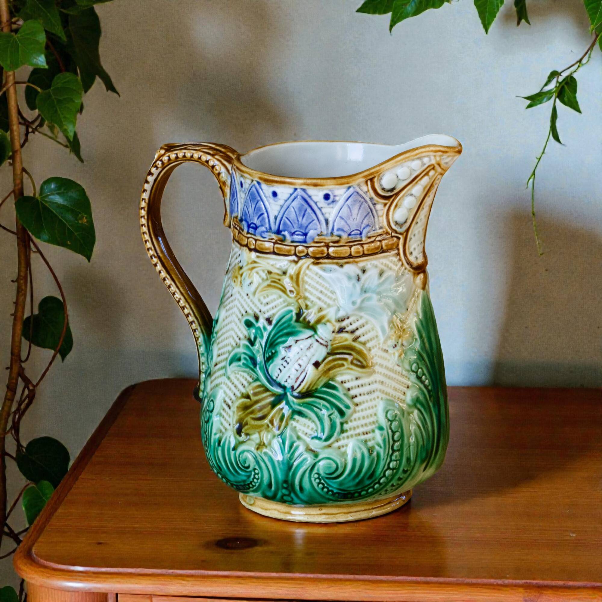 19th century Eastern European earthenware carafe/pitcher
