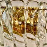 Applique Venini verre murano large modèle structure dorure ,1970s
