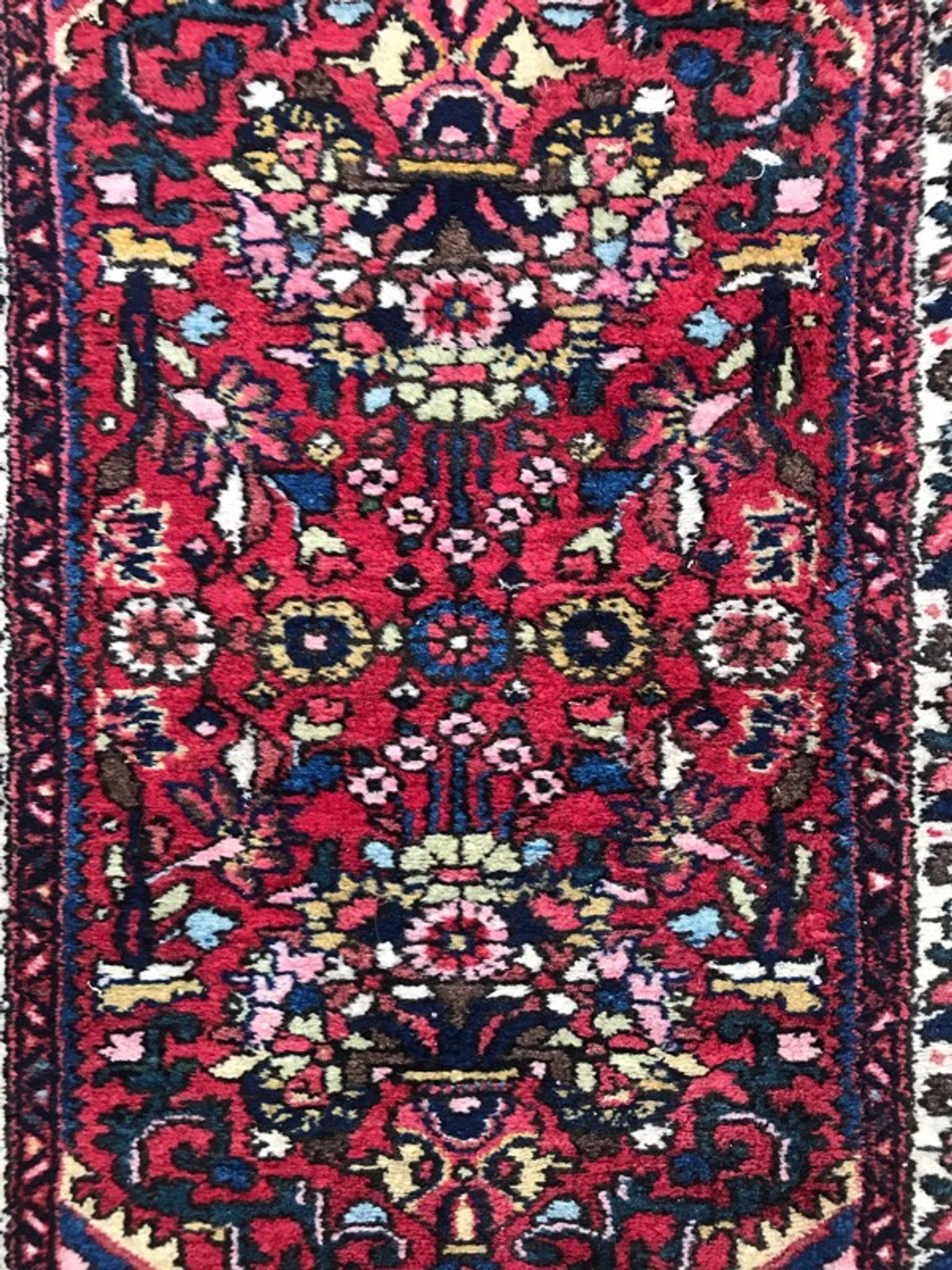 Vintage handmade persian hamadan rug