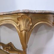 Important Wall Console in Gilded Wood, Louis XV style – Early 20th century