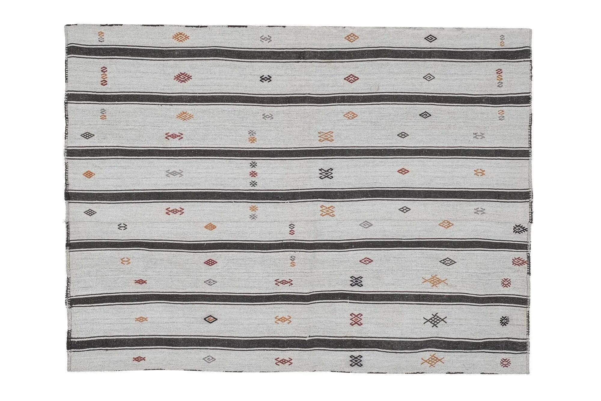 Kilim turc vintage tissé main 153x210 cm