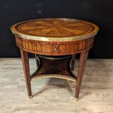 Louis XVI pedestal table in marquetry