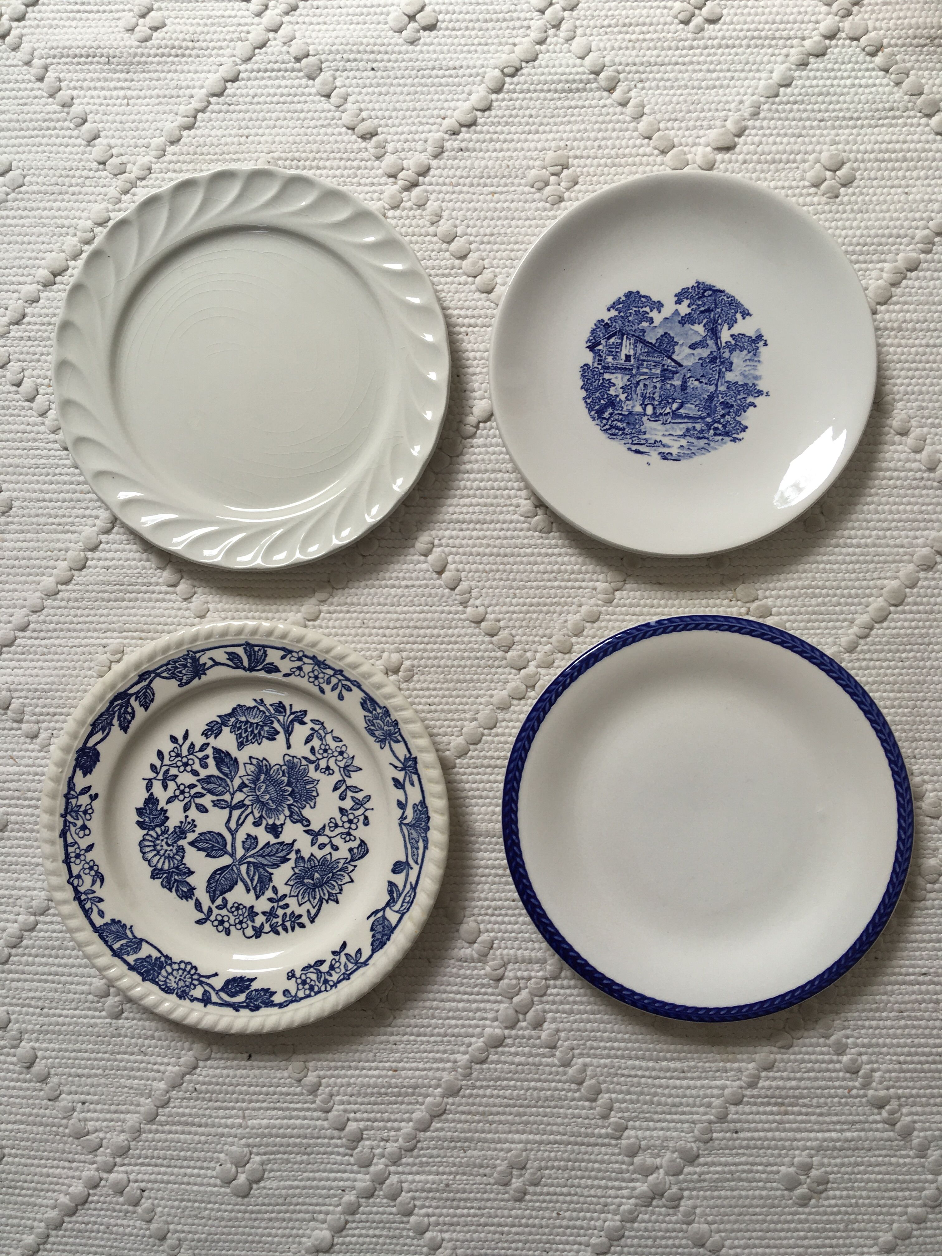 Mismatched dessert plates