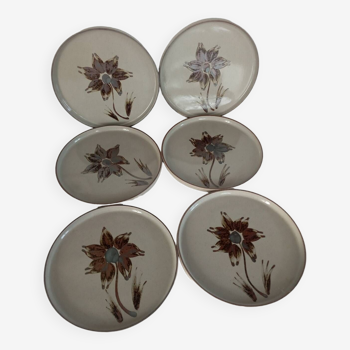 Dessert plates in real French stoneware