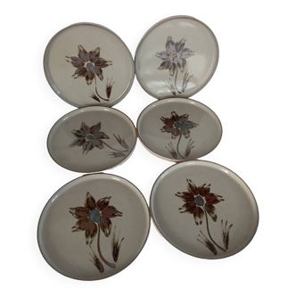 Dessert plates in real French stoneware