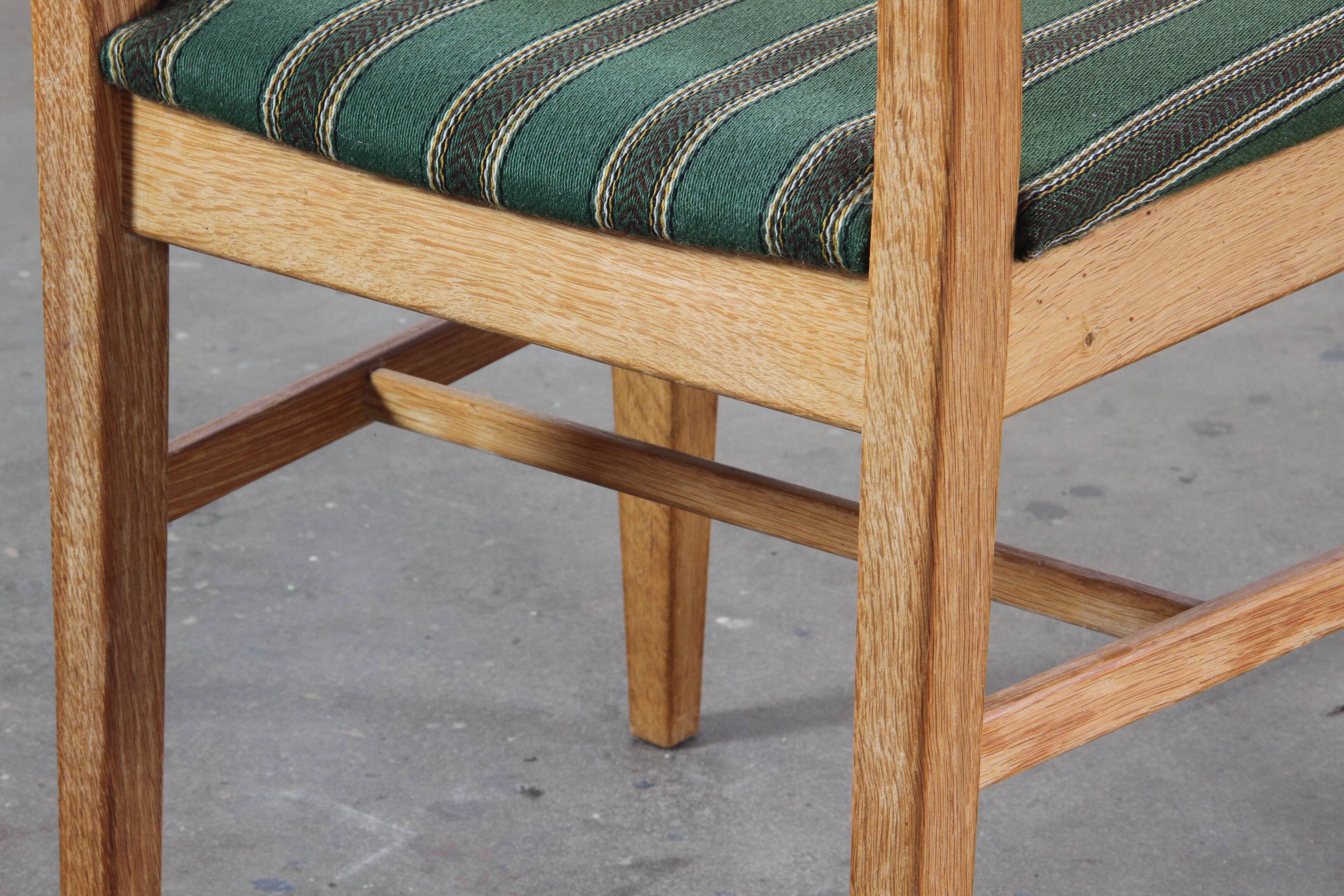 Vintage Danish Oak Dining Chairs, Henning Kjærnulf Style, 1960s, Set of 6