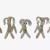 Blown glass dog knife holder