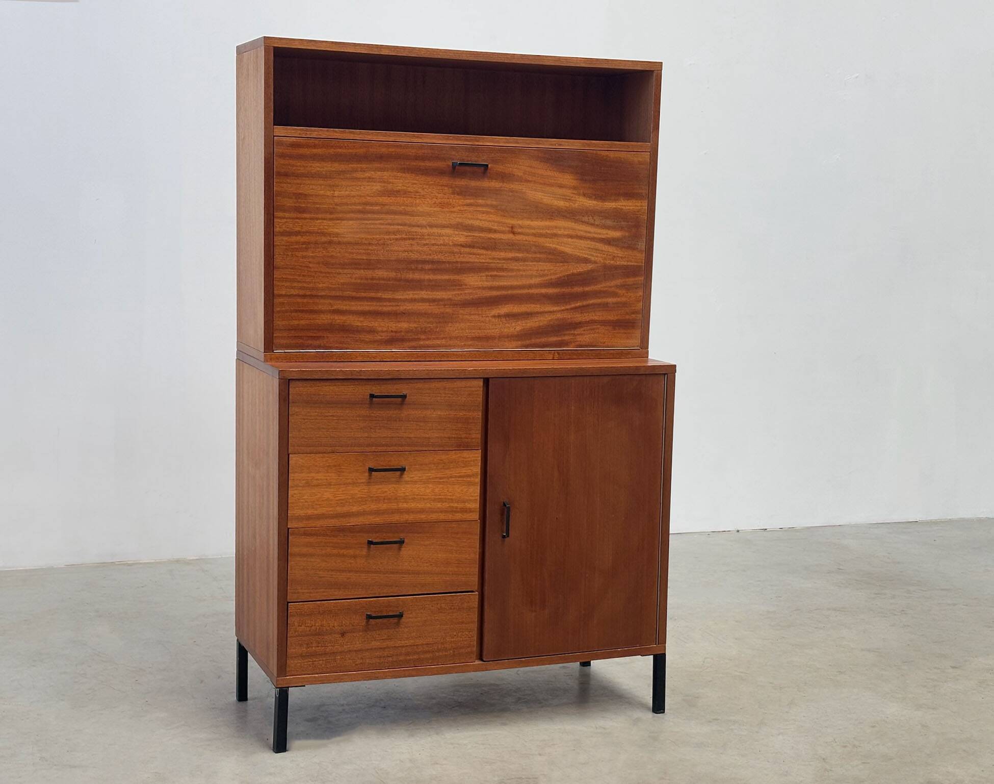 Vintage teak cabinet or secretaire by Simpla Lux
