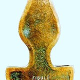 Pince à courrier en bronze patiné « fibule mérovingienne n° 221 » max le verrier
