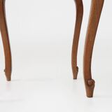 Pair of French Louis XV style nightstands in oak with Carrara marble top