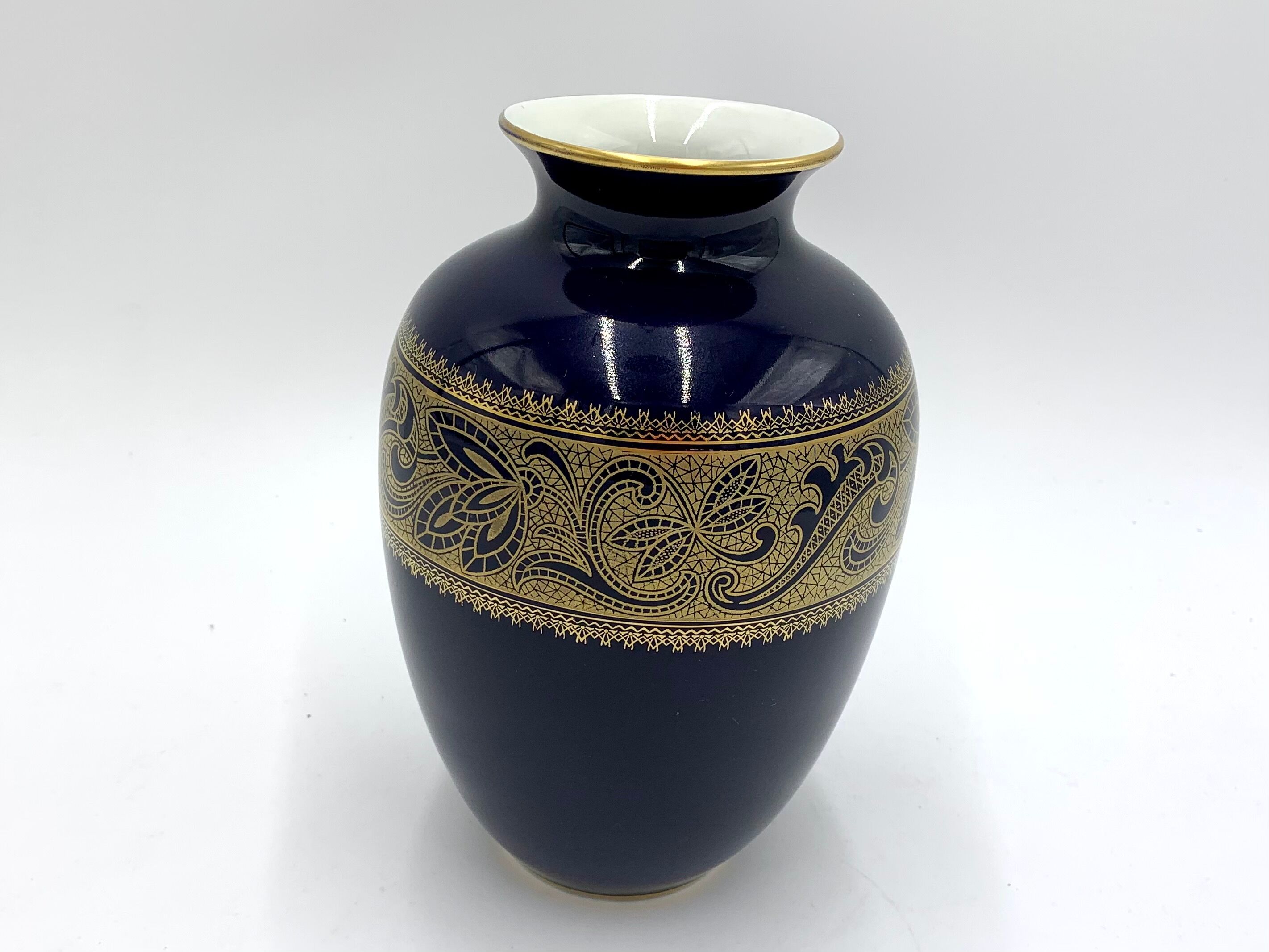 Porcelain cobalt vase, Echt Kobalt, KPM Bavaria, Germany