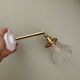 Vintage art deco frosted glass tulip wall light