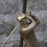 Brass golfer lamp