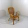 Chaise en rotin italien des années 1970