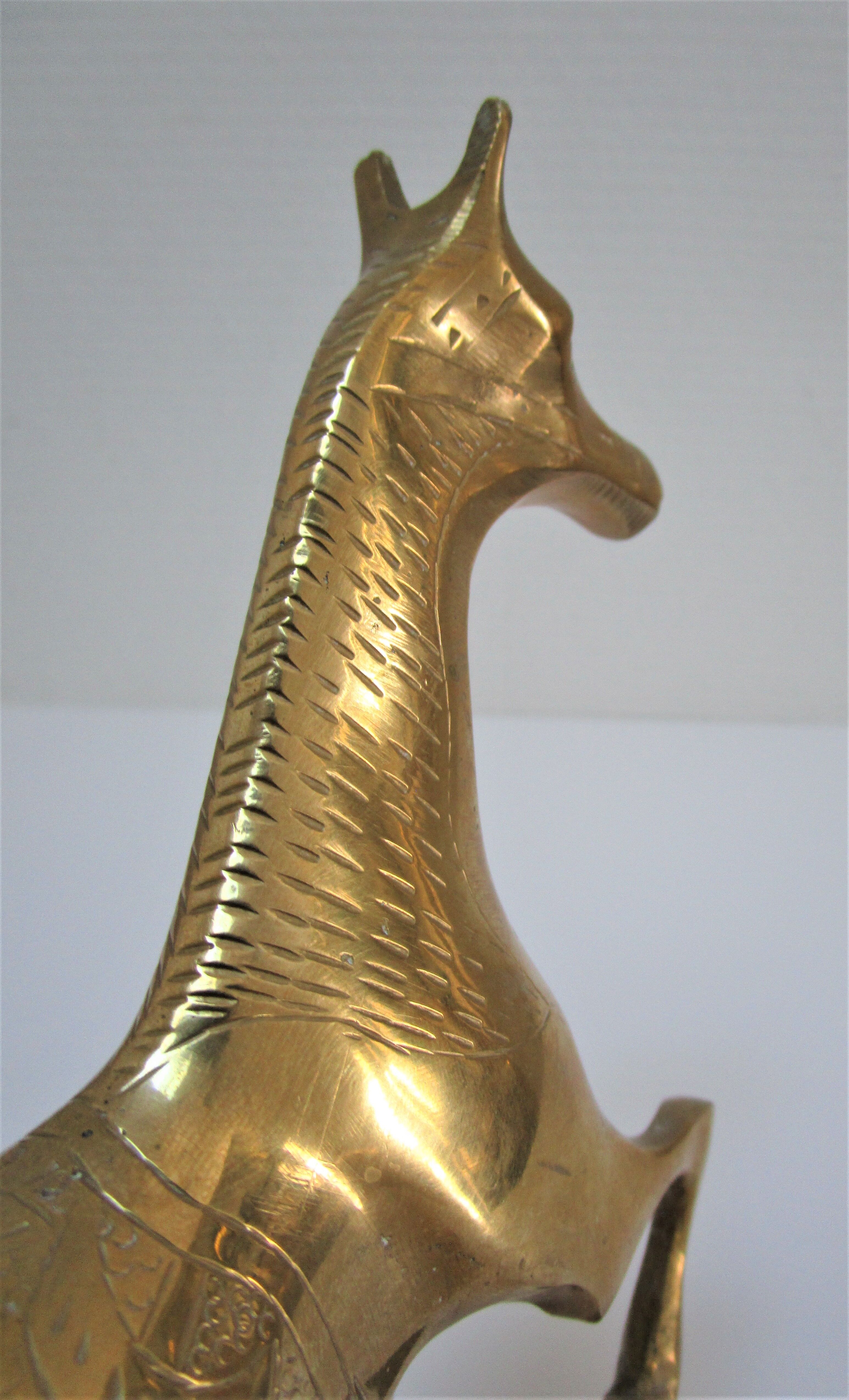 Vintage solid brass horse