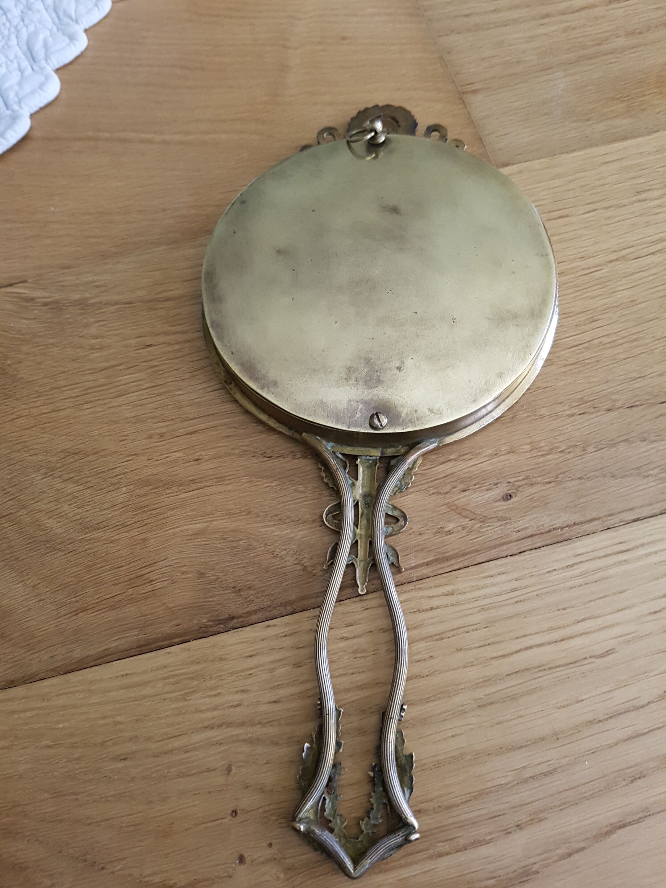 Miroir ancien face à main - 12cm