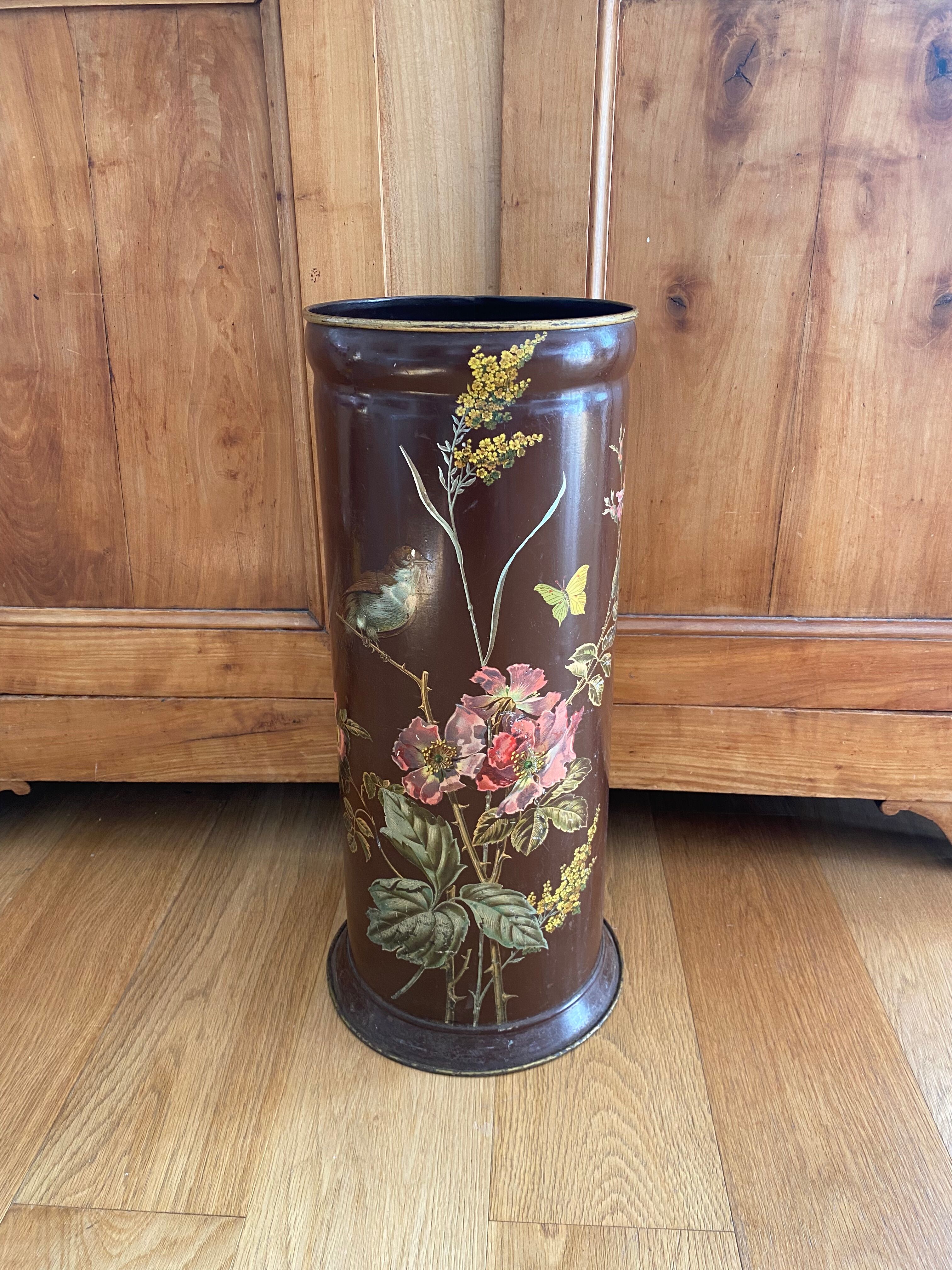 Napoleon III painted sheet metal umbrella holder