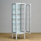 Vintage iron and glass medical cabinet, 1970s