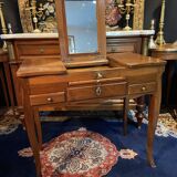 Louis XV dressing table in solid walnut from the 18th century marked N. Armant