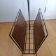 Magazine rack steel thread and teak wood