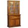 Light wood library with a secretary and leather surface.