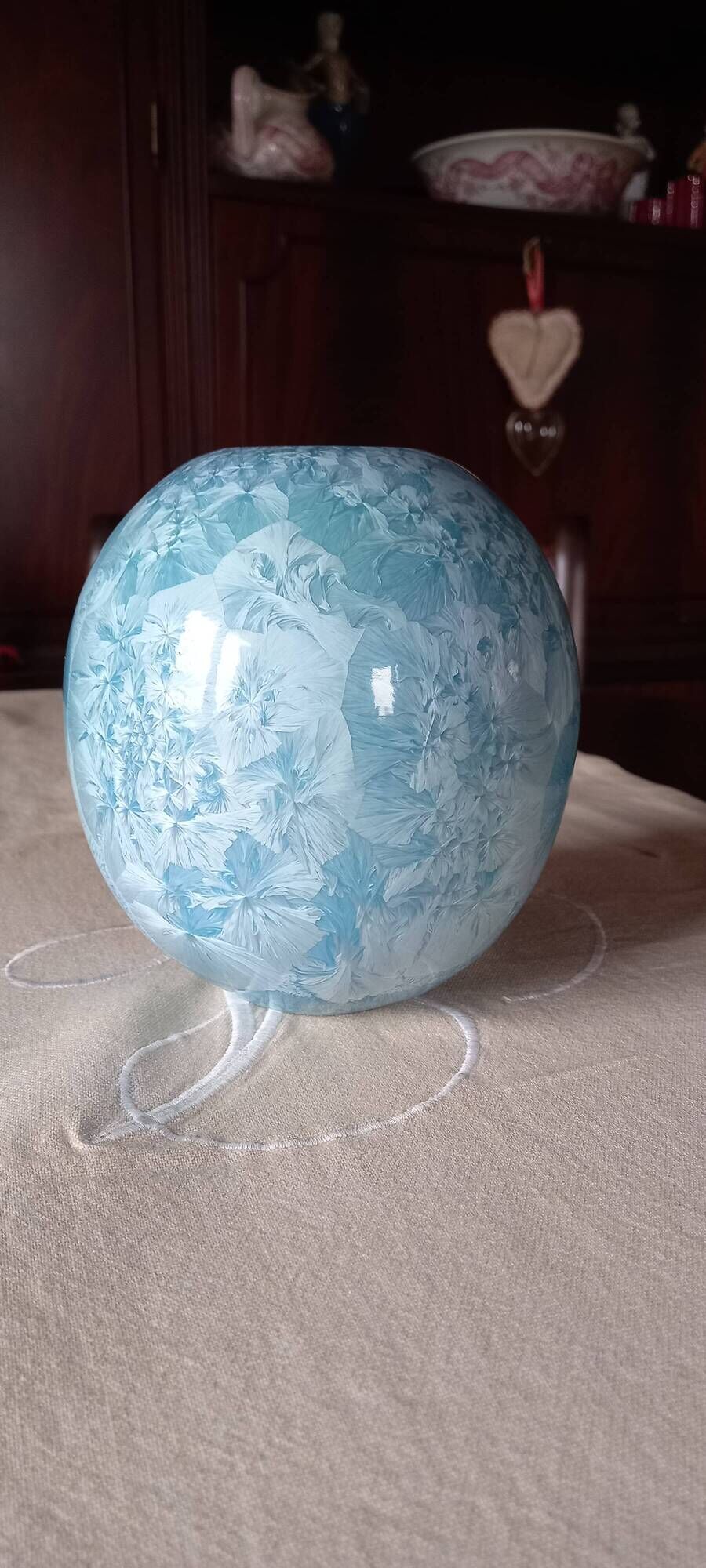Vase Hélène LAIZÉ Saint-Cyr-Sur-Loire H.L.Z. – Blue crystalline stoneware