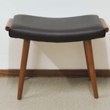Vintage danish skai and teak stool