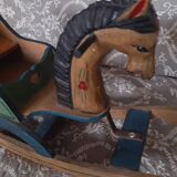 Wooden rocking horse decoration