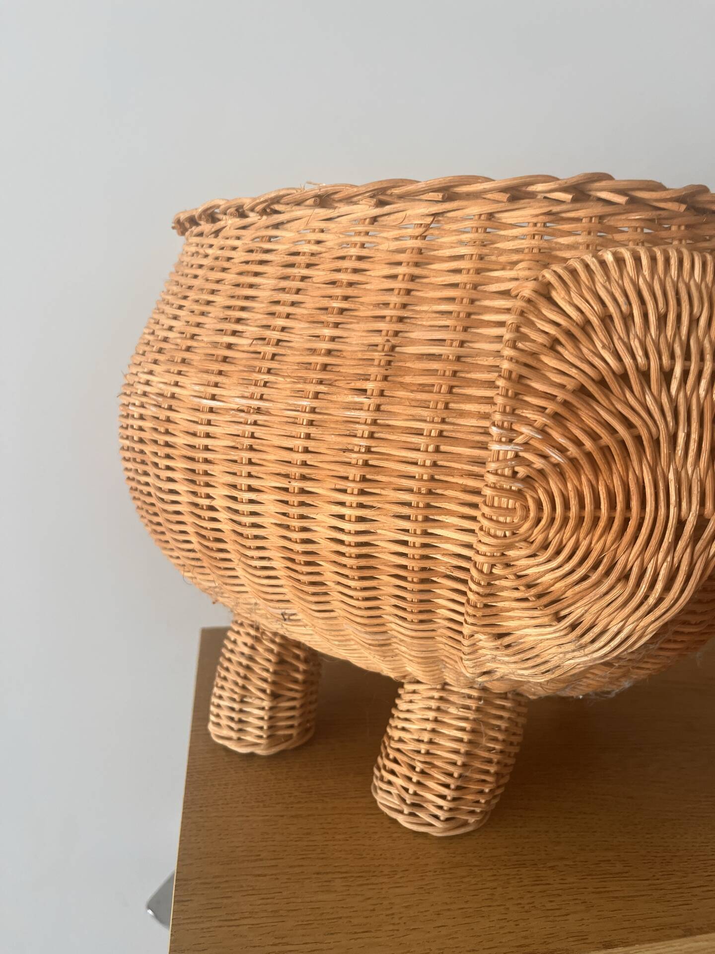 Panier éléphant en rotin