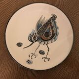 Assiette décor oiseau