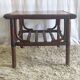Rattan coffee table and smoked glass 60-70s