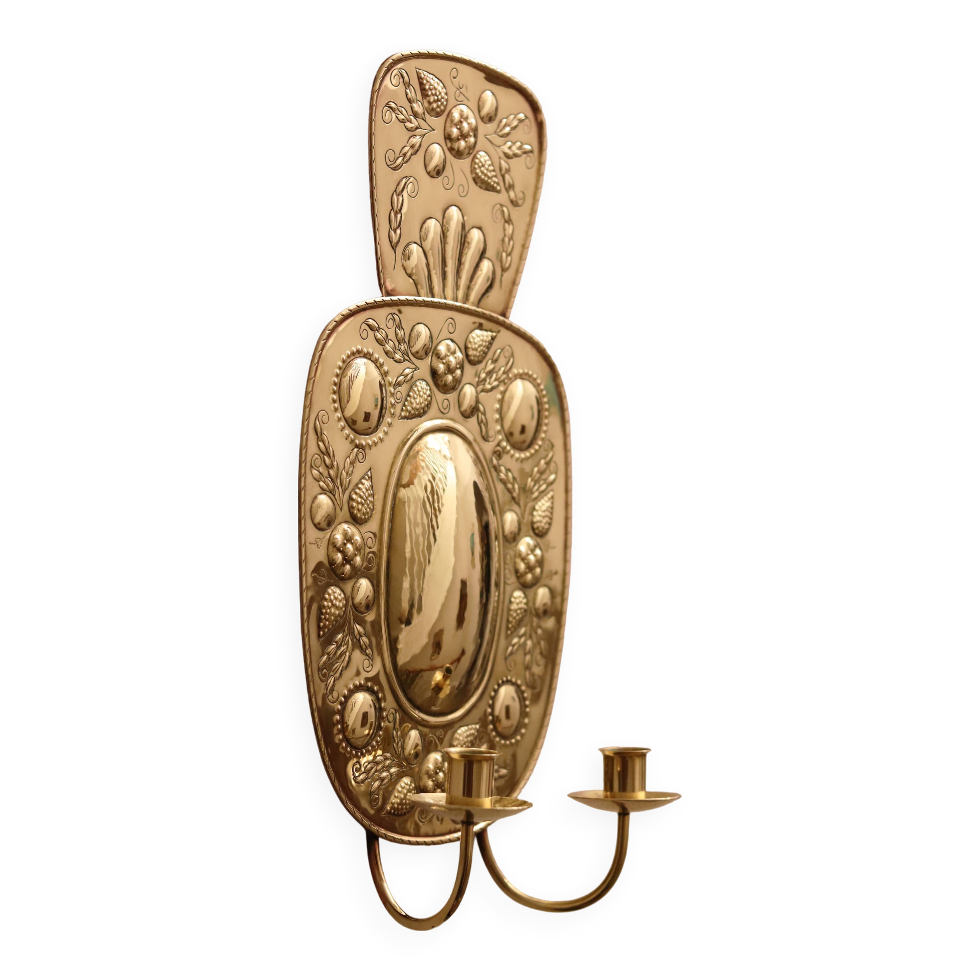 Mid Century Swedish Brass Sconce