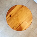 Table basse ronde en pin mobilier Alpin