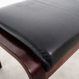 Leather footrest, Danish design, 1960s, production: Denmark