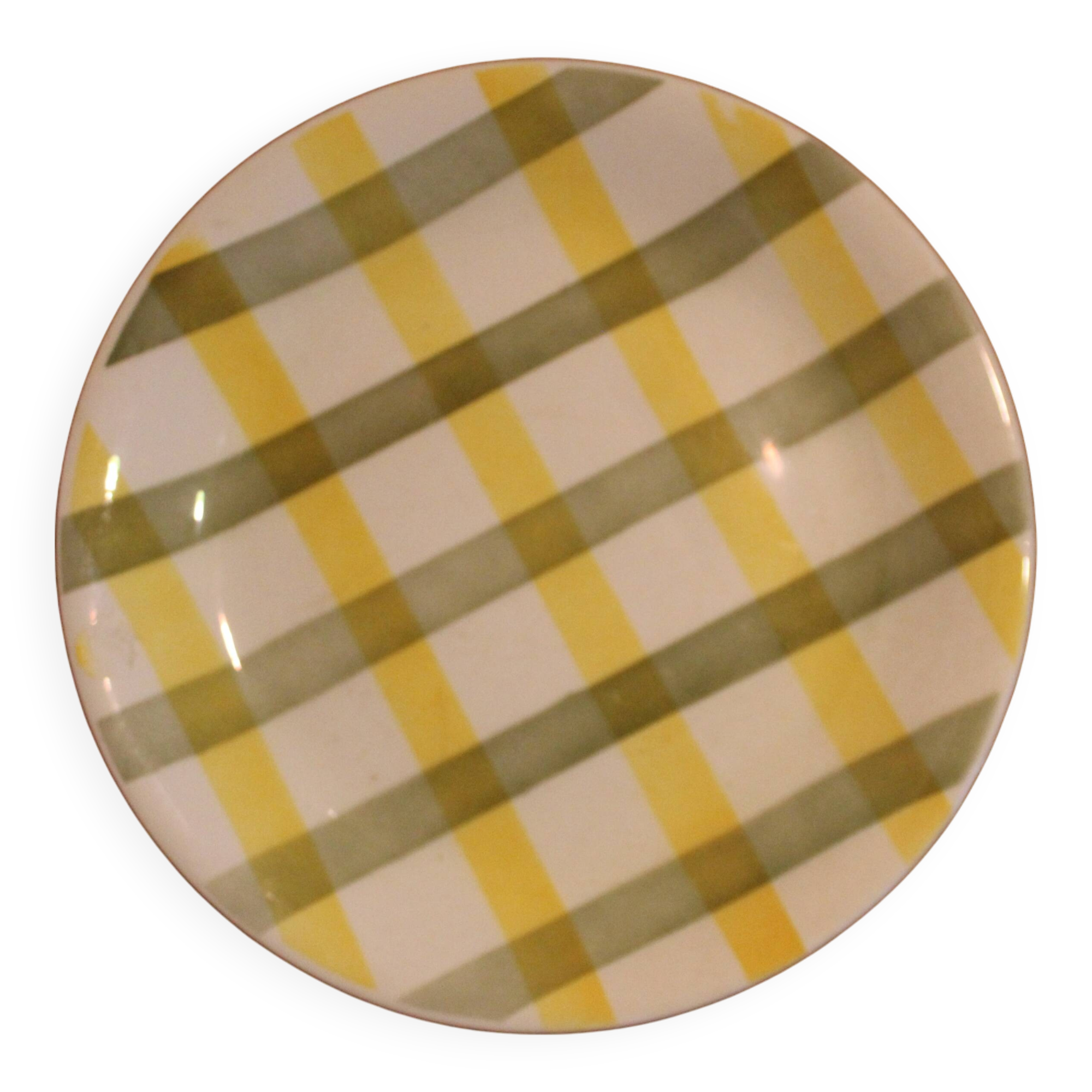 Flat plate - Torchon pattern - Moulin des Loups earthenware