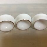 Set of three opaline egg cups