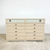 Vintage painted jewellery counter with top display