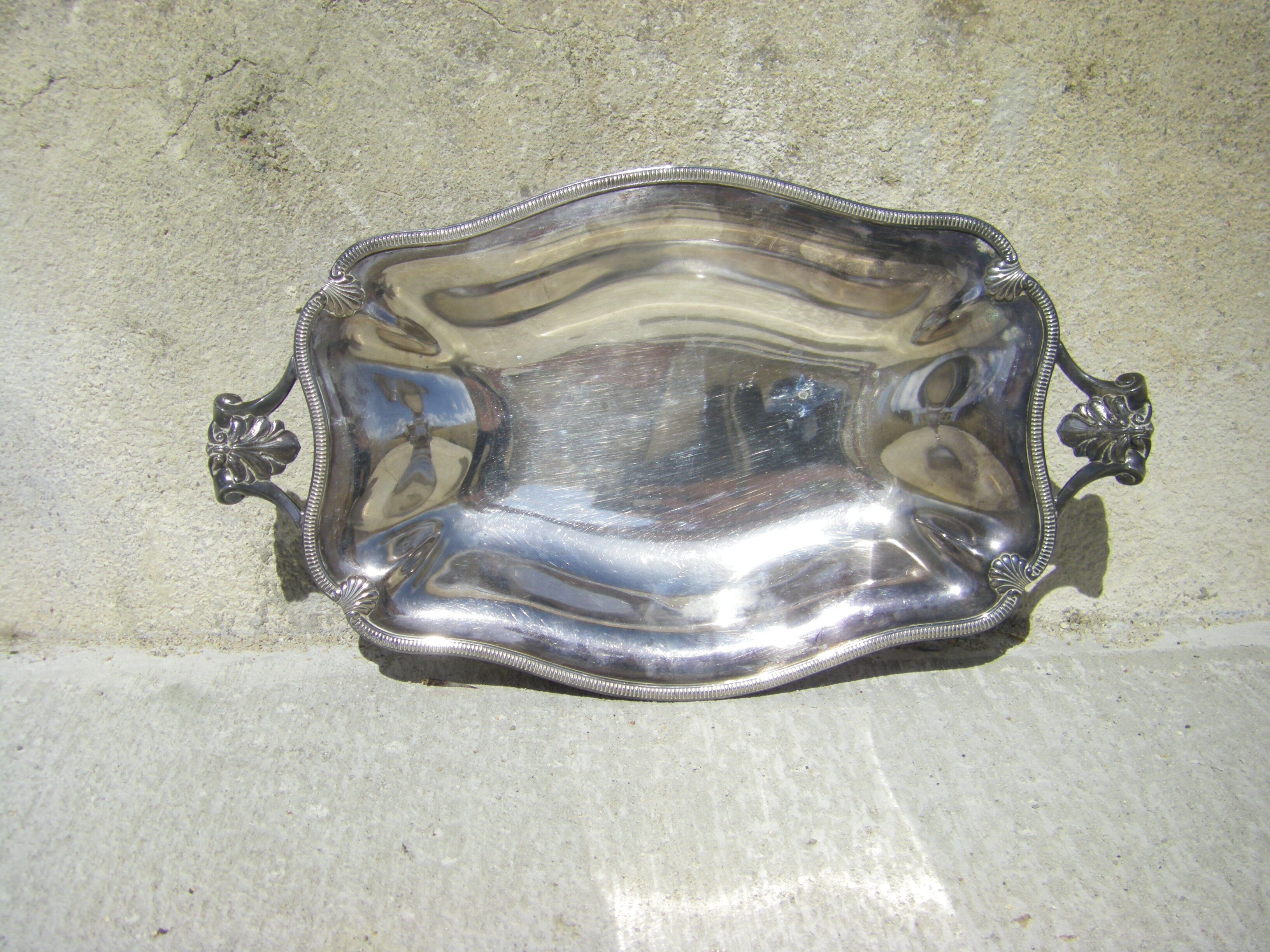 Silver metal basket