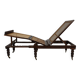 Late 19th Century English Oak Campaign Daybed with Original Cane Webbing