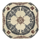 Square plate / Longchamp dish model "Diane", polychrome earthenware, late 19th century.