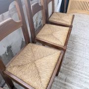 Set 4 chaises rustiques chêne De puydt, Belgique 1970