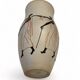 Grand Vase Design 1950, Décor Stylé de Personnages, Signé Balé