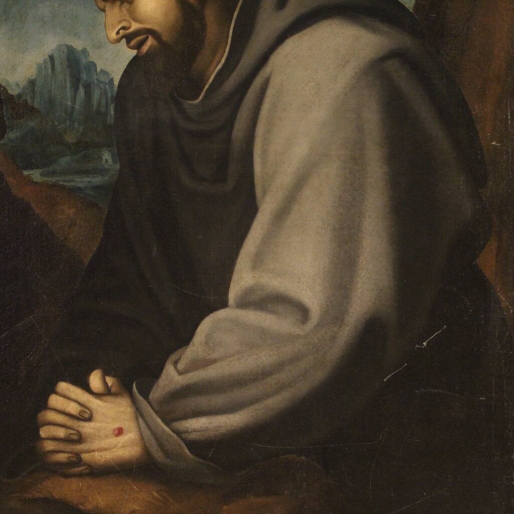 Tableau Ancien Saint François Du 18ème Siècle
