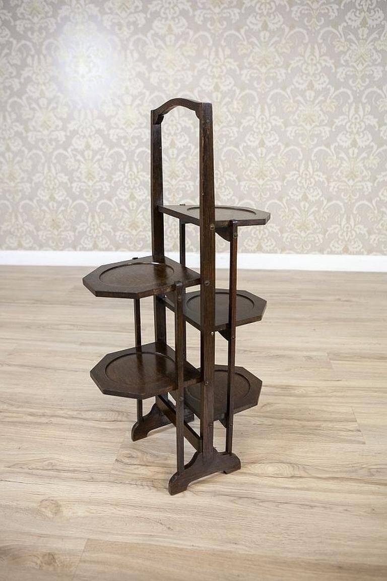 Late 20th Century Oak Flower Stand, 1950s